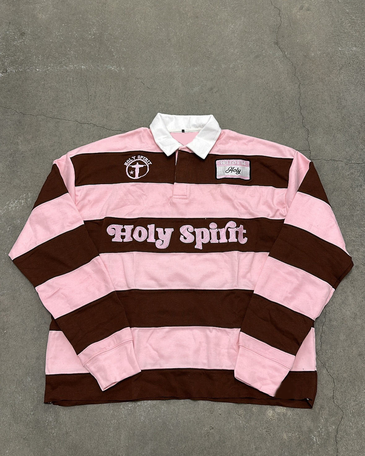 Retro Striped T-shirt With Letter Embroidery Top