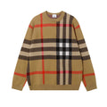 BURBERRY Check Technical Cotton Sweater In Archive Beige