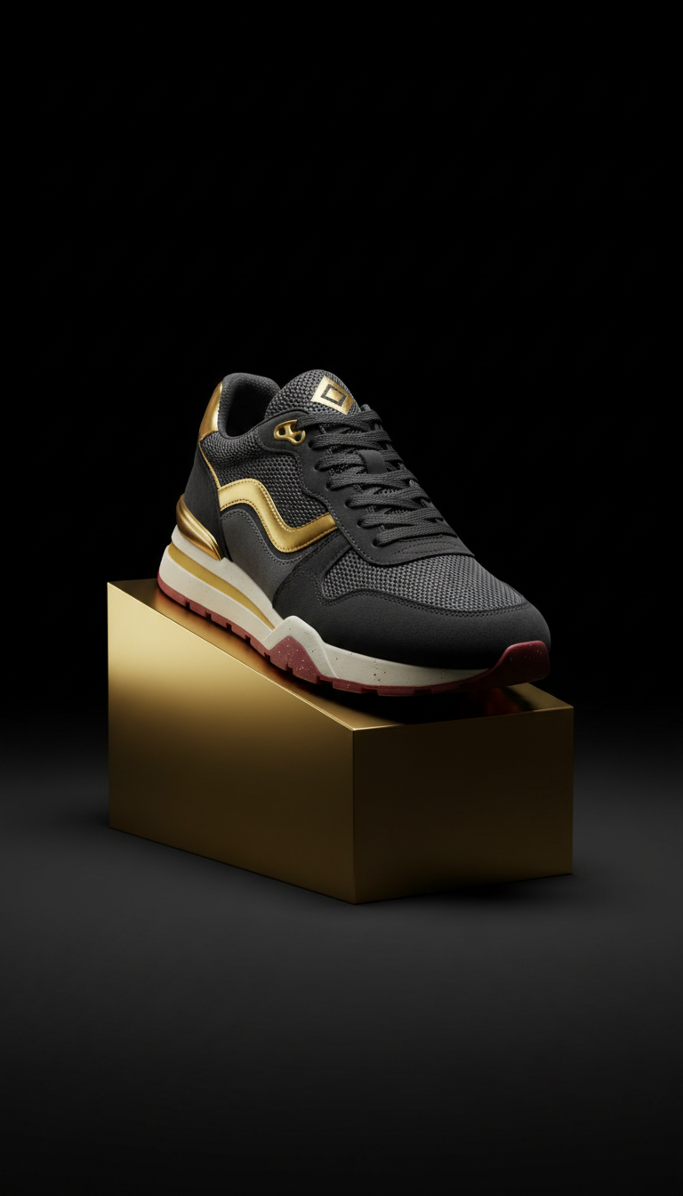 Limited-Edition Sneaker With Gold Accents
