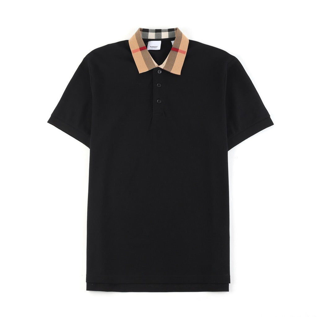 Burberry Check collar polo shirt