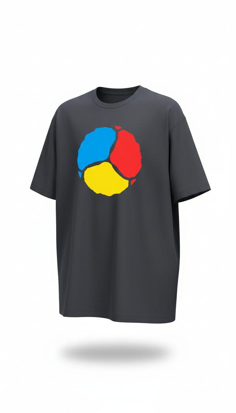 Drop Blue Oversized Logo Tee
