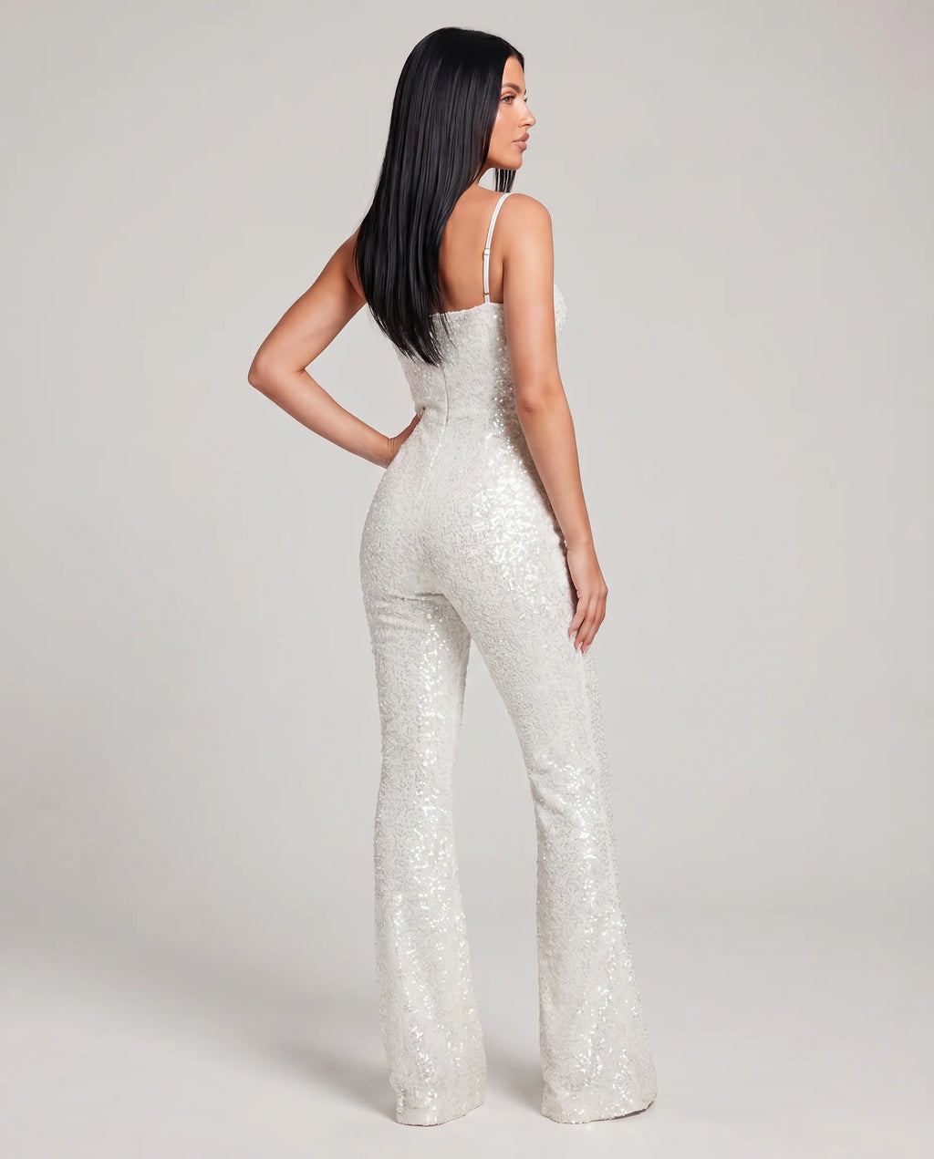 The Nova — Sequin Flared Jumpsuit