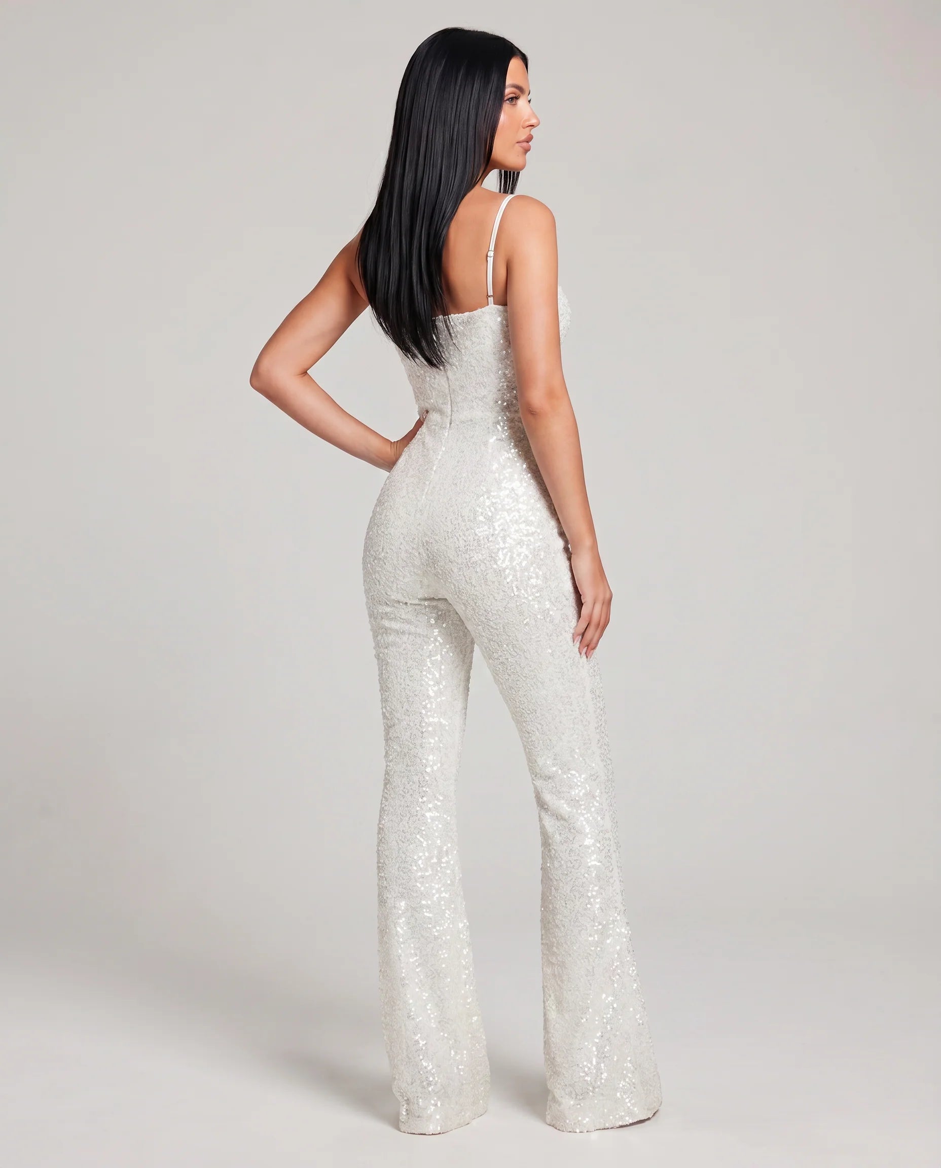 The Nova — Sequin Flared Jumpsuit