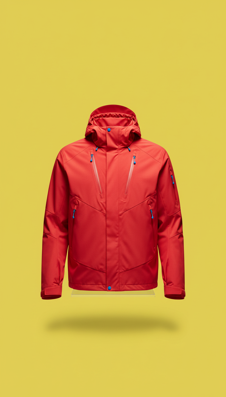 Shock Red Technical Streetwear Jacket
