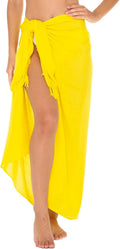 Sarong Wraps for Women Long Beach Sarong Pareo Wrap Skirt with Coconut Clip, One Size