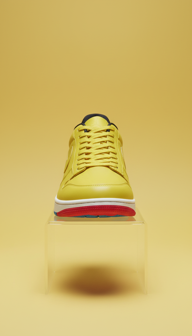 Volt Yellow Italian Leather Sneaker
