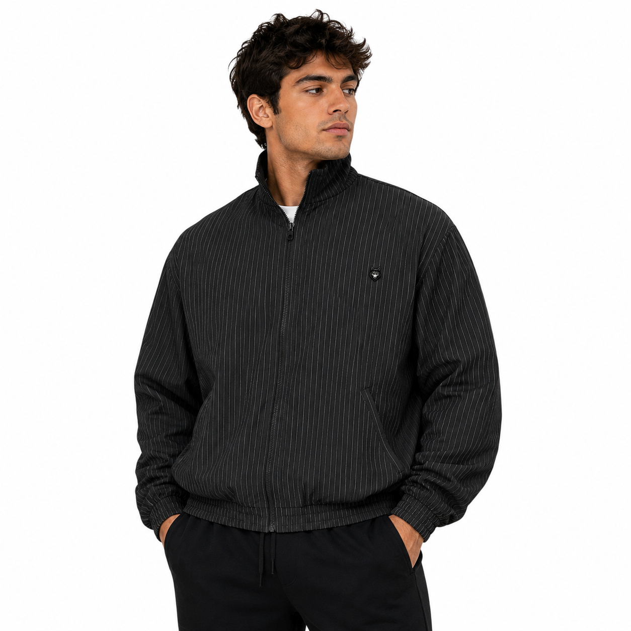 Loki & Ivy Unisex Striped Full-Zip Track Jacket