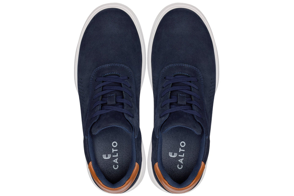 CALTO - J1582  - 2.6 Inches Taller (Navy) - Lightweight Casual Walkers