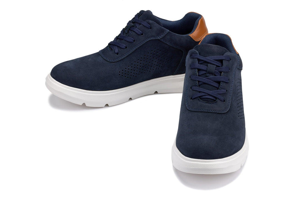 CALTO - J1582  - 2.6 Inches Taller (Navy) - Lightweight Casual Walkers