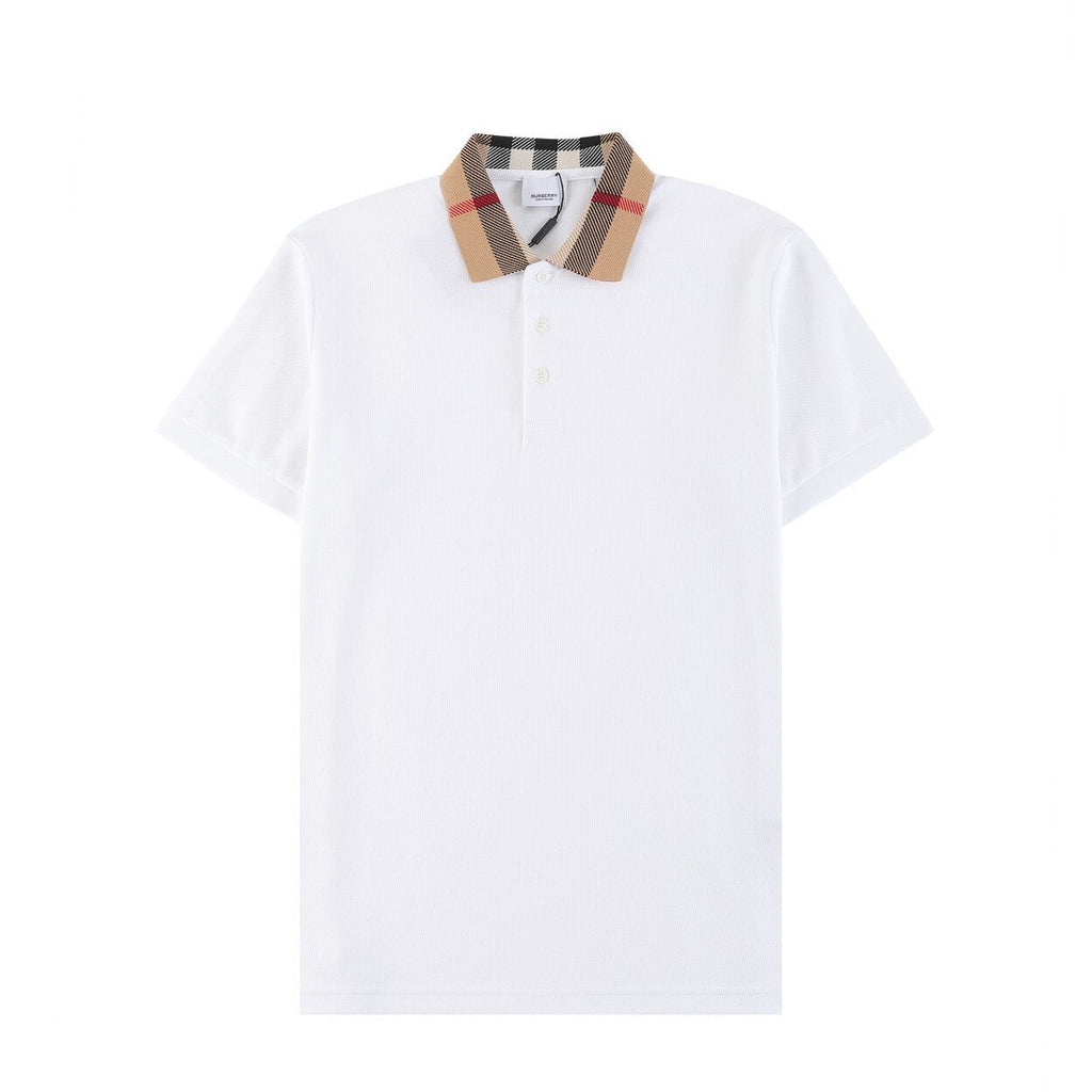 Burberry Check collar polo shirt