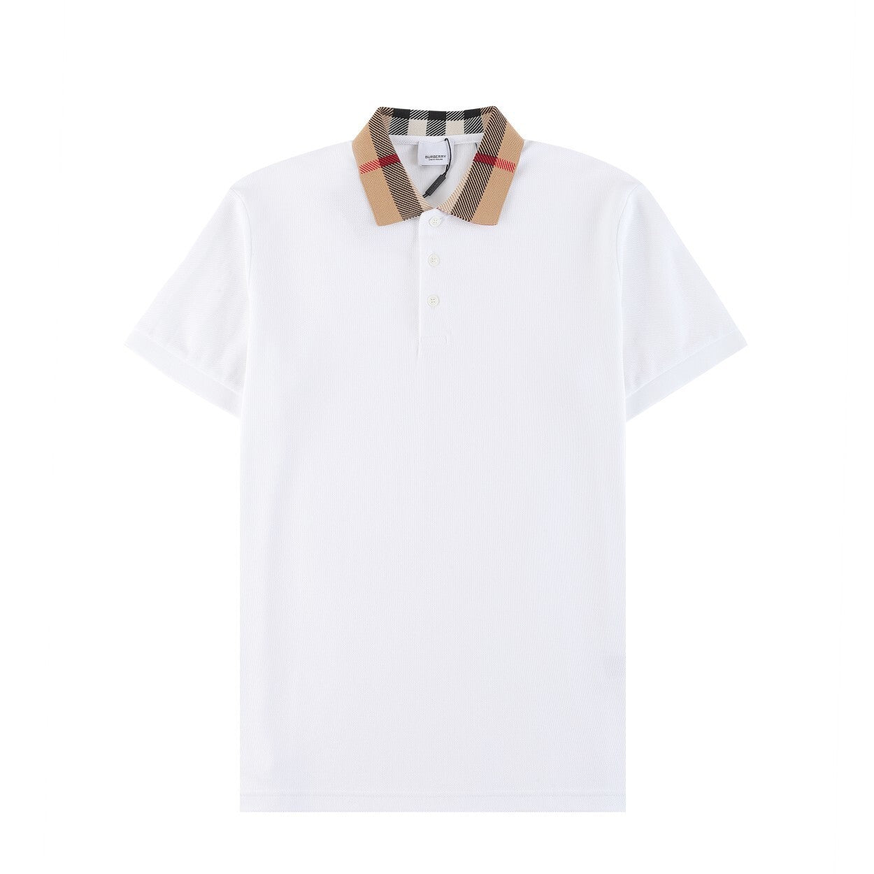 Burberry Check collar polo shirt