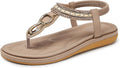 Flat Sandals for Women Dressy: Comfortable Thong Slip on Sandal