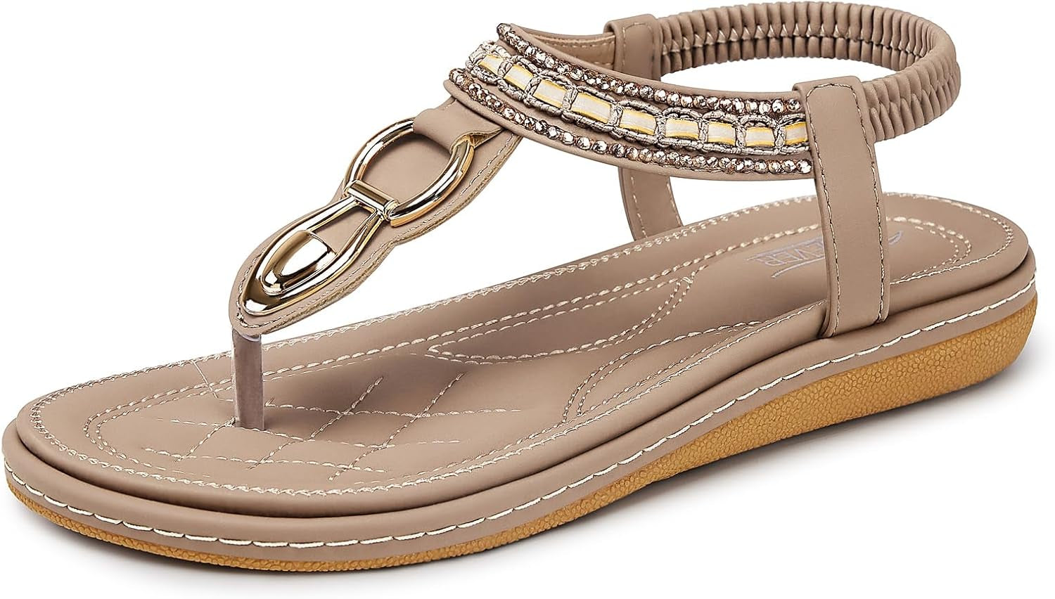 Flat Sandals for Women Dressy: Comfortable Thong Slip on Sandal