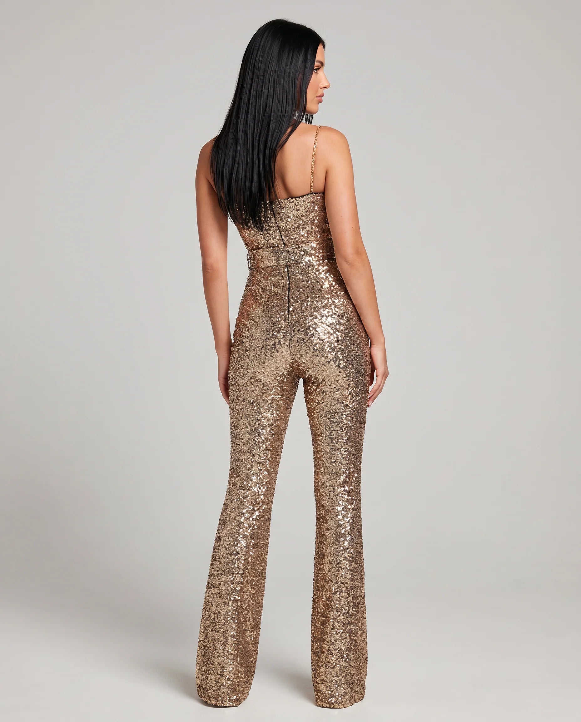 The Nova — Sequin Flared Jumpsuit