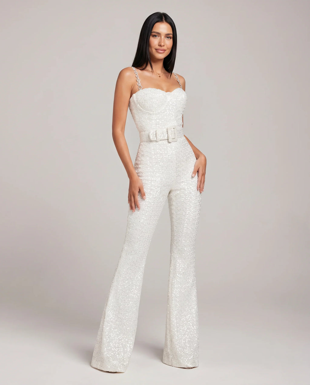 The Nova — Sequin Flared Jumpsuit