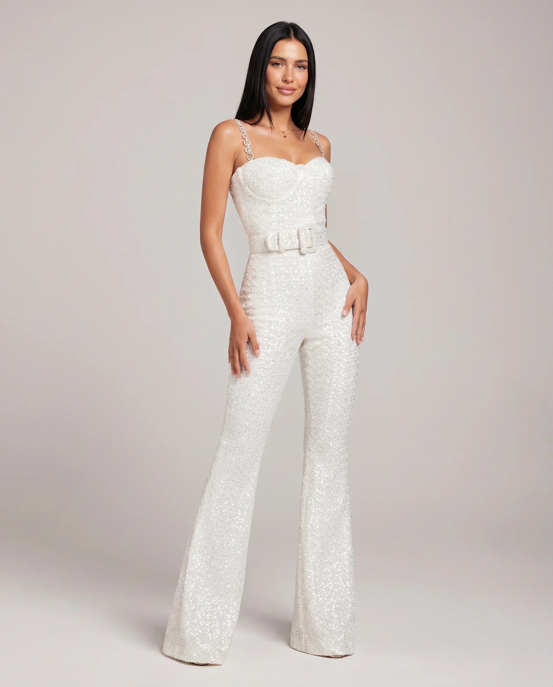 The Nova — Sequin Flared Jumpsuit