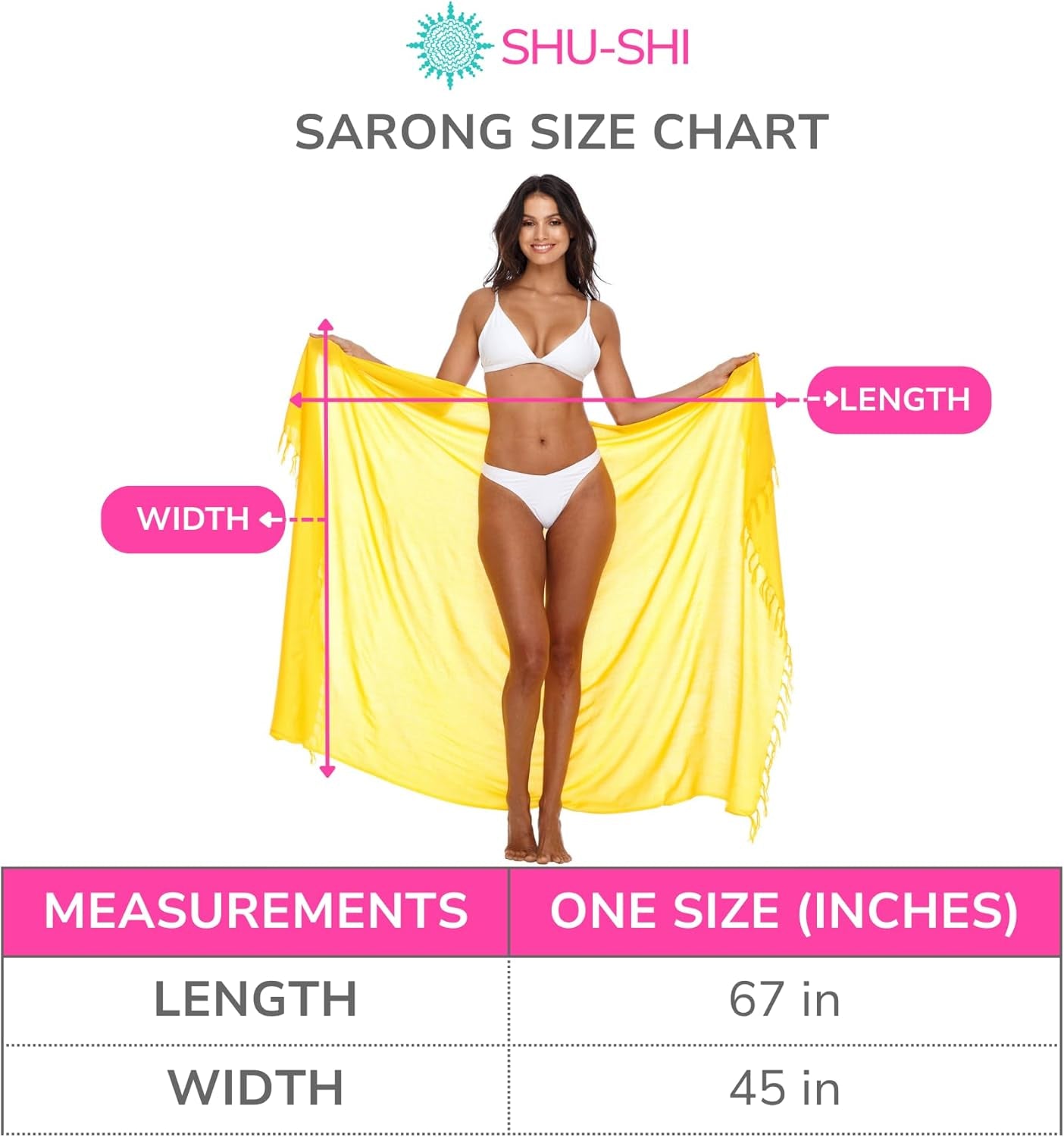 Sarong Wraps for Women Long Beach Sarong Pareo Wrap Skirt with Coconut Clip, One Size