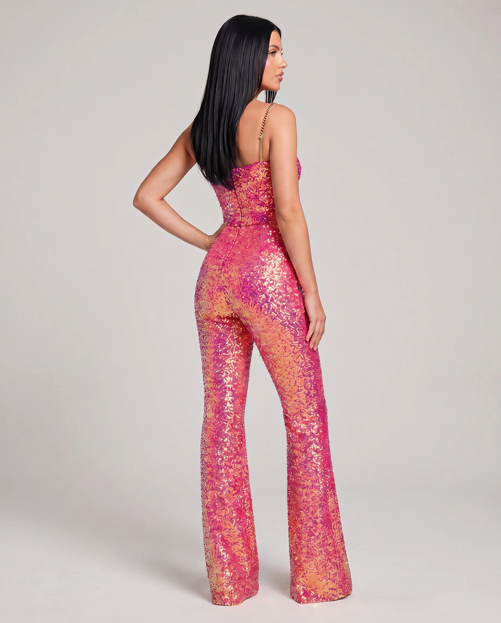 The Nova — Sequin Flared Jumpsuit