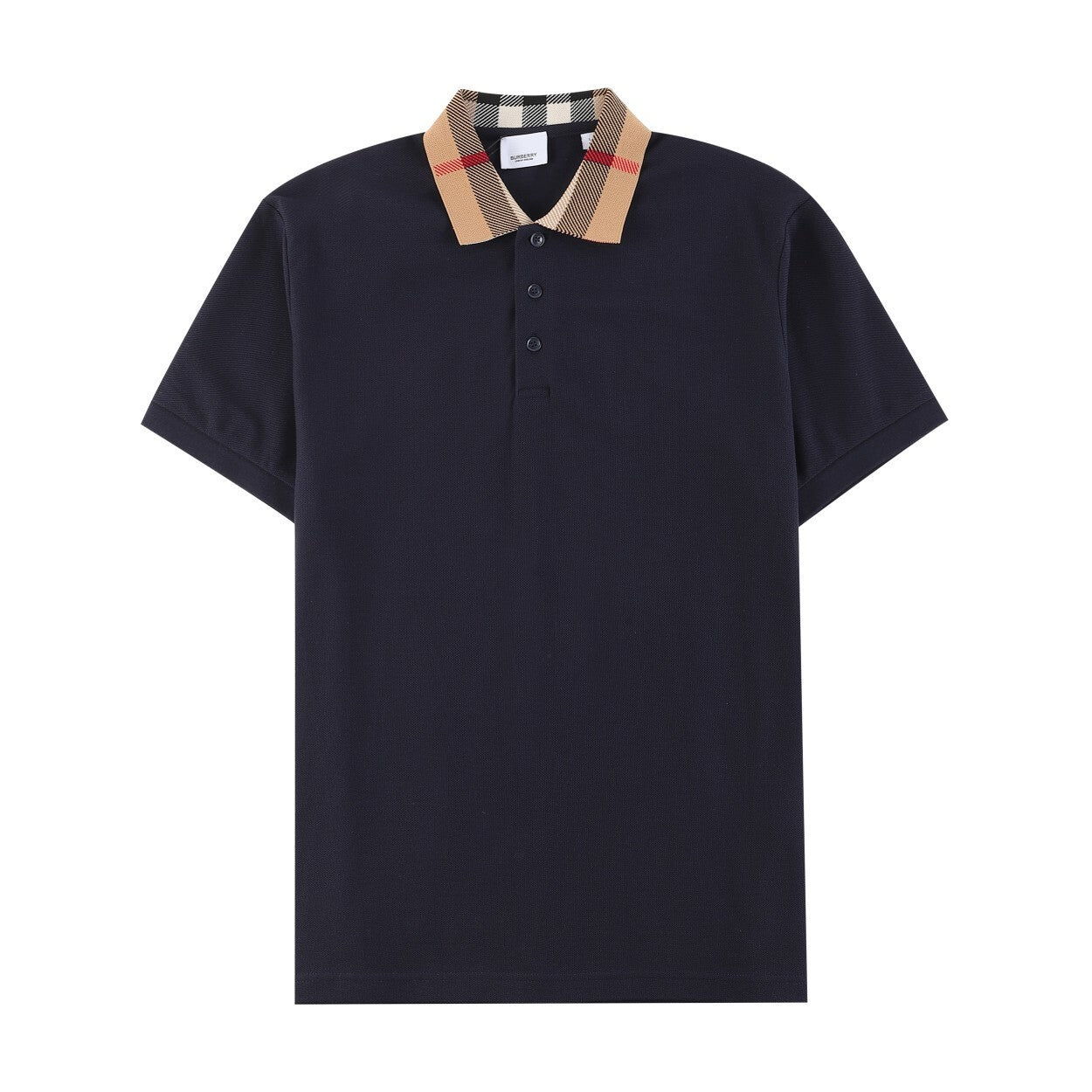 Burberry Check collar polo shirt