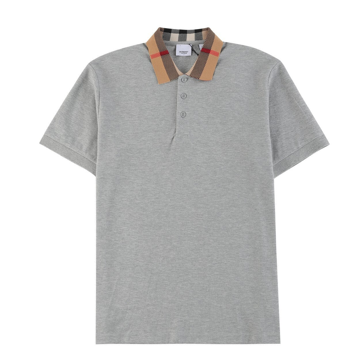 Burberry Check collar polo shirt